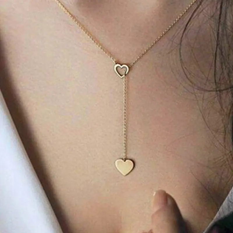 

fashion clavicle chain for elegant temperament female necklace heart shape pendant necklace for woman trendy jewelry x92