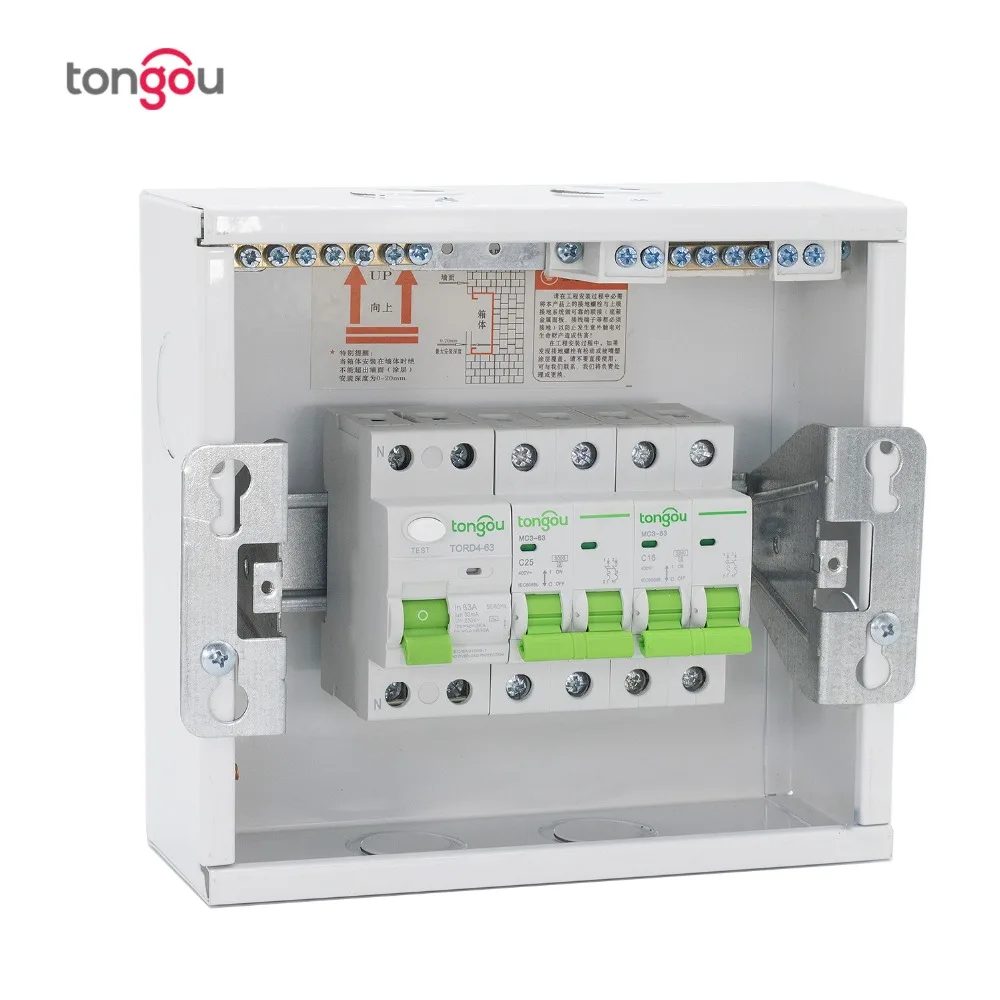 5 лет гарантии скрытый монтаж 6-8 способов распределительная коробка 63A 2 P RCD защита выключателя Металл Базовая коробка