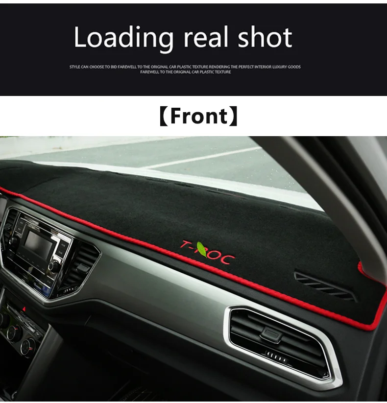 Capa para Painel Tapete para Painel sem Luz Lhd para Volkswagen Automotivo Plataforma Instrumento Guarnição T-roc t Roc 2020 vw 16 Cheap Molduras interiores