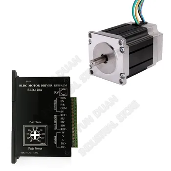 

High Speed 65W DC24V 57mm Brushless Motor Driver Kits 0.22Nm Nema23 57 3000rpm Hall 3PH 8mm Shaft BLDC for Medical Equipment
