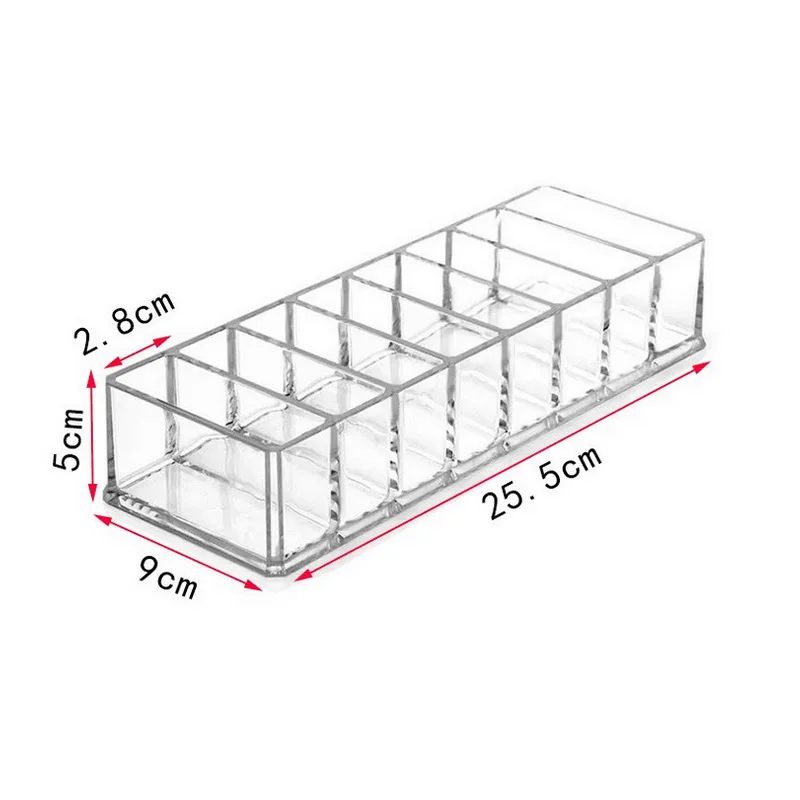 Акриловые 8-битный губная помада стойки Настольный ящик для хранения прозрачный тени для век макияж Косметические Ёмкость Организатор лак для ногтей стеллаж для выставки товаров