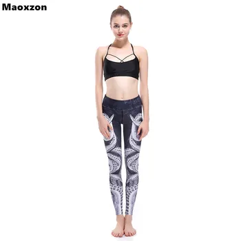 

Maoxzon Women Octopus Printed Super Elastic Beauty Fitness Bodycon Leggings Female Slim Sexy Workout Jogger Skinny Pencil Pants