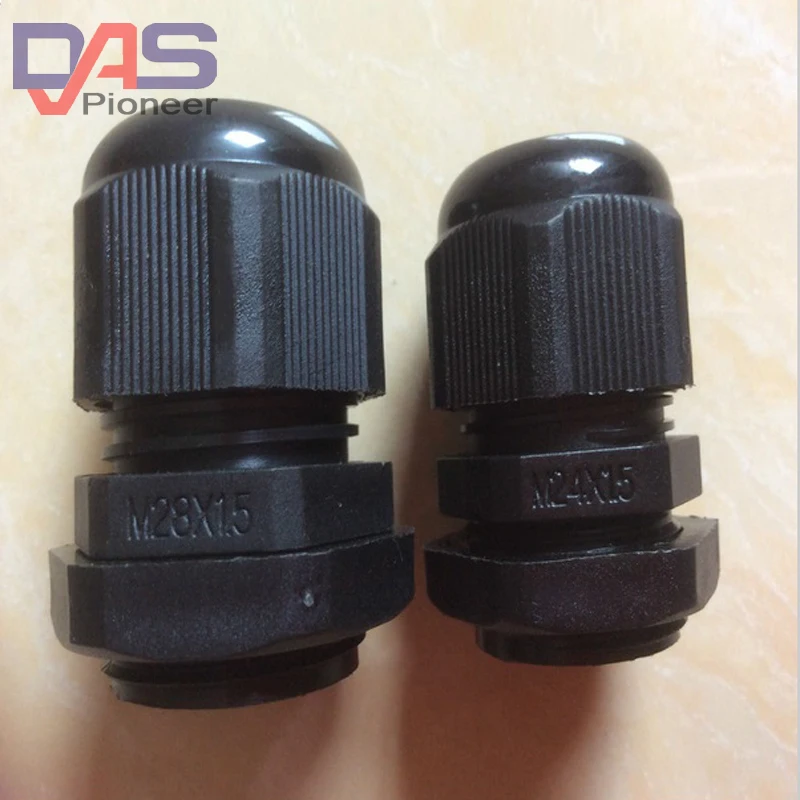 

50PCS M24X1.5 for 12-15mm Cable IP68 Waterproof Nylon Plastic Cable Gland Connector