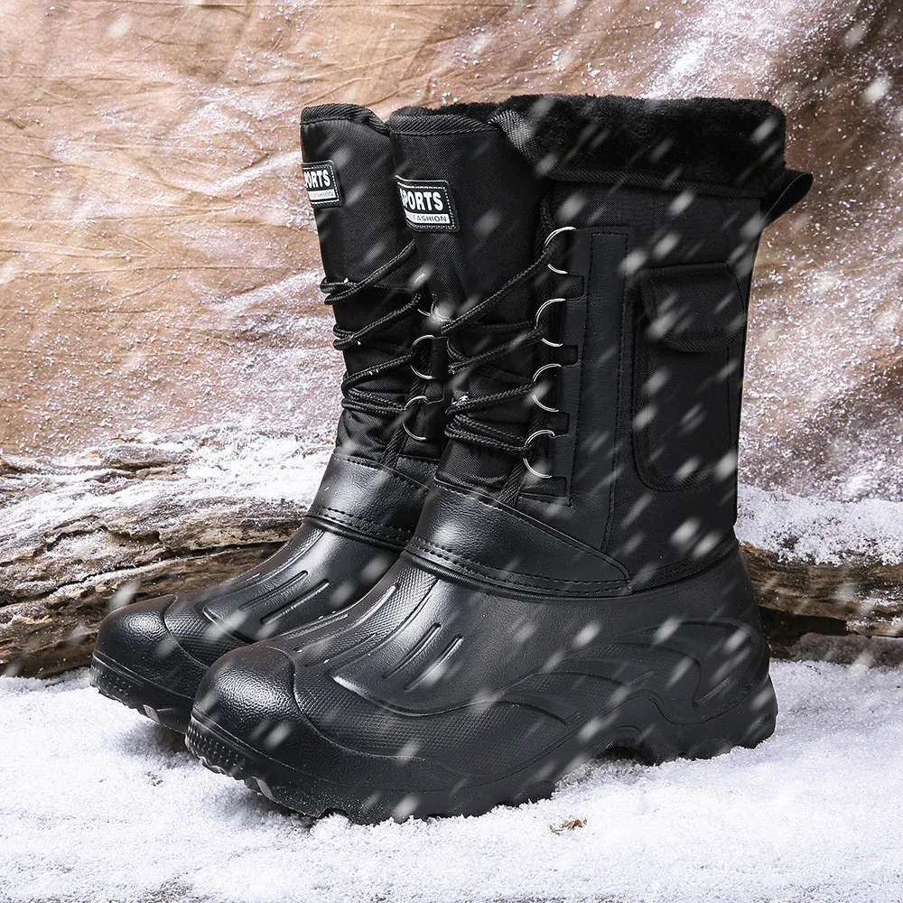 Winter Men Snow Boots Military Boots Male Waterproof Combat Botas Hombre Warm Army Boots Fur Shoes Zapatillas Hombre