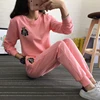 ¡Oferta! Chándal de otoño invierno de manga larga con bordado de algodón, sudaderas 2022 para mujer, conjunto de 2 piezas, Tops + Pantalones, traje deportivo para mujer ► Foto 2/6