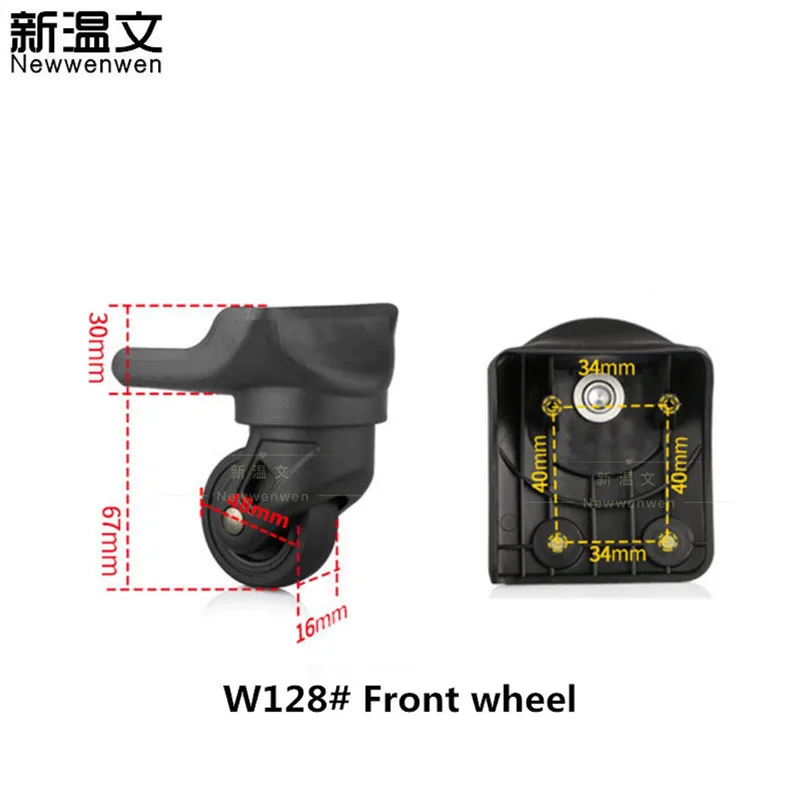 Чемодан ремонт колес, замена Спиннер багажные колеса, колеса для чемоданов W13 - Цвет: W128 Front wheel