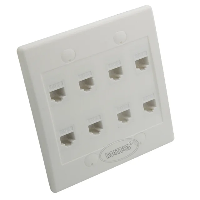 network grounding switch wall 8 CAT6 Ports 2 female face plate to Gang female rj45 network grounding switch wall 8 CAT6 Ports 2 female face plate to Gang female rj45