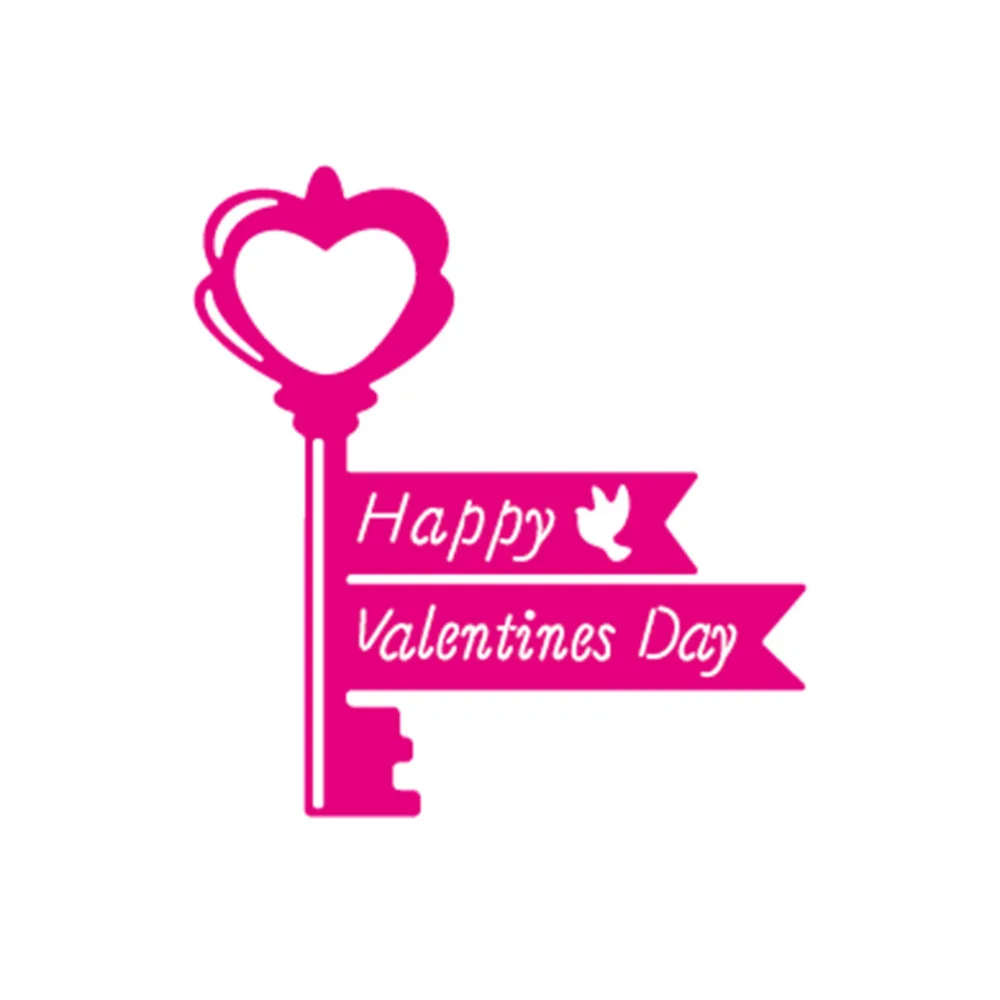 Uncategorized Valentine Stencils happy valentine day word key shape metal cutting dies stencils creative diy scrapbooking album embossing paper card craft in