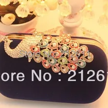 Топ Мода Maleta De Maquiagem необходимого макияжа Органайзер Поп для Peakcock с бриллиантами женские клатчи