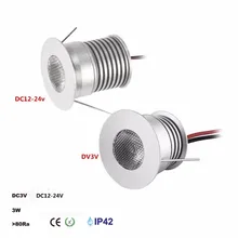 3 Вт светодиодный светильник потолочный светильник 30 мм вырез шкаф Показать чехол светильник 25D DC3V/DC12-24V Точечный светильник кухонный светильник DIY светильник ing