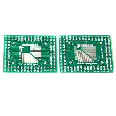 

5pcs/lot FQFP TQFP 32 44 64 80 100 LQFP to DIP Transfer Board DIP Pin Board Pitch Adapter In Stock