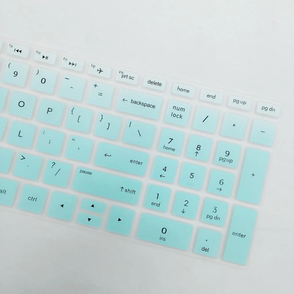  Silicone Desktop Keyboard Skin Cover for HP 15.6 inch BF Laptop Clear Green