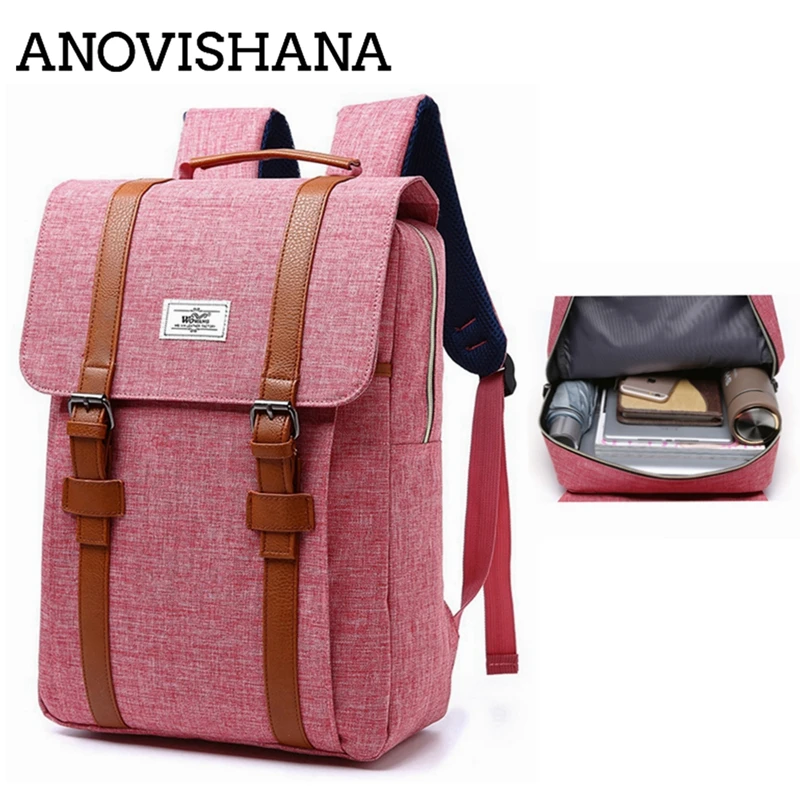 

ANOVISHANA Black Nylon Mens Backpack male shoulder bag Large capacity men hand bags Pink Women Zipper & Hasp With Buckle Bags