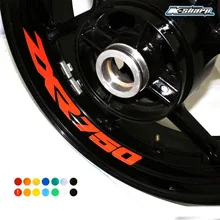 K-sharp envío gratis 8 x interior personalizado calcomanías llanta rueda pegatinas reflectantes stripes para kawasaki zxr 750