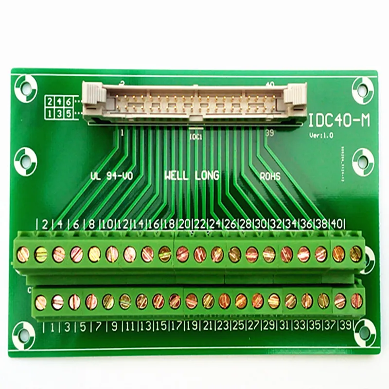 IDC40 2x20 штифтов 0 1 "штыревой секционный щит клеммный блок разъем.|terminal block|connector