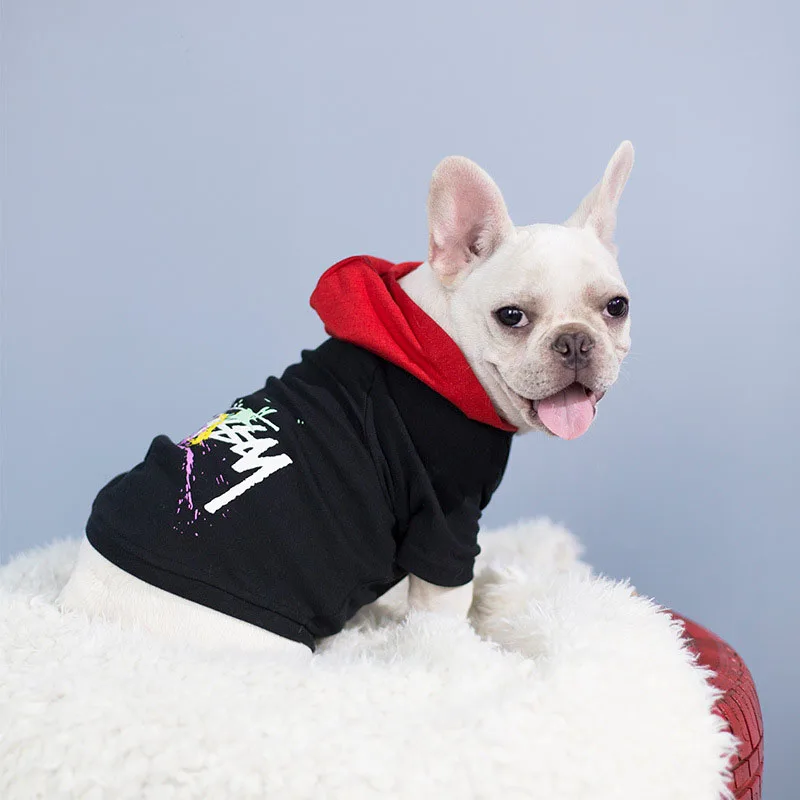 

HSWLL Security Dog Clothes Classic Pet Dog Hoodies Clothes For Small Dog Autumn Coat Jacket for Yorkie Chihuahua Puppy Clothing