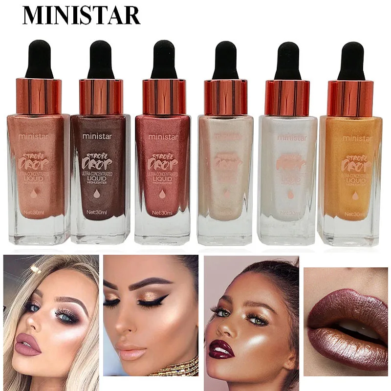 

30ml Highlighter Liquid Concealer Brighten Face Contour Eyes Lips Makeup Highlighters Cosmetics SSwell