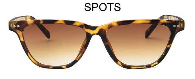 FEISHINI новые узкие солнцезащитные очки для женщин фирменный дизайн ретро красочные прозрачные Красочные Модные солнцезащитные очки «кошачий глаз» дамские UV400 - Цвет линз: WTYJ022 SPOTS