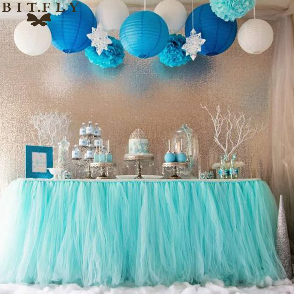 5 шт. 100*80 см DIY Тюлевая юбка-пачка для стола юбка для стола ing Baby Shower День рождения банкет свадебное украшение домашний текстиль белый розовый