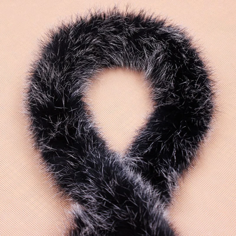 Fur Fabric-1m Natural Rabbit Fur Ribbon Tapes for DIY Apparel Sewing and Home Decoration