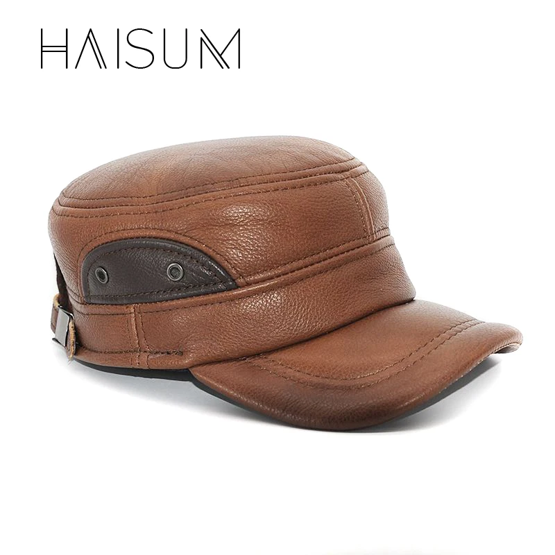 Кожаная бейсболка Haisum для взрослых новая брендовая зимняя армейская Кепка с