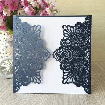 

20pcs Hot Laser Cut Ocean Beach Shell pattern Wedding Invitations Cards Elegant Birthday Greeting Card Kits Party Decoration