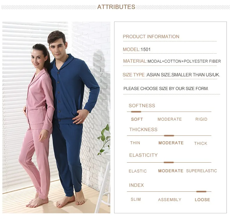 Qianxiu пижамы мужчин-модальных хлопок Pijama комплект для мужчин свободного покроя лоскутная одежды пары соответствующие комплект пижамы