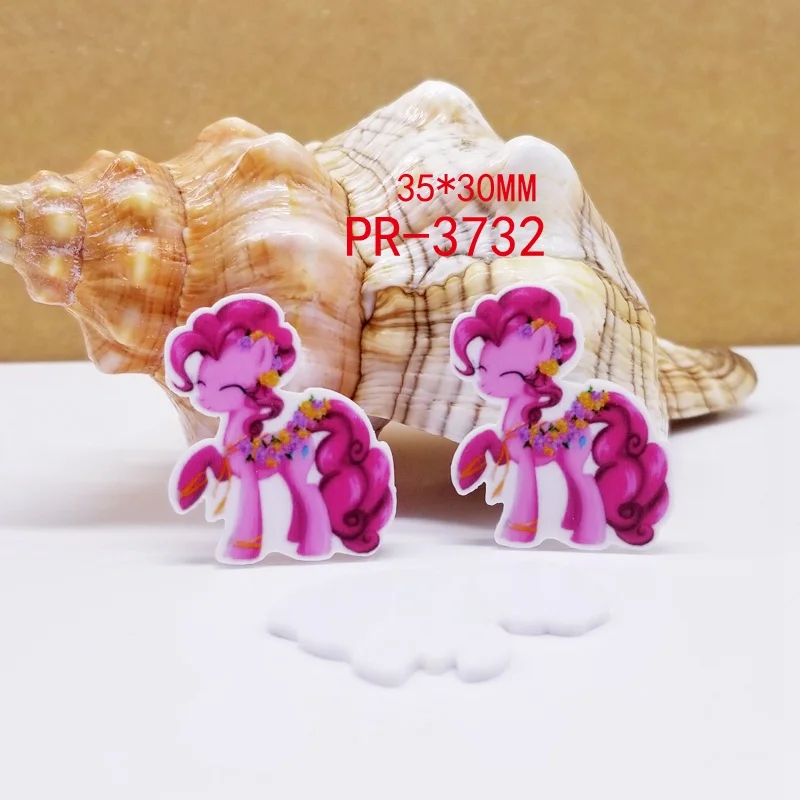 3732 30 шт мультфильм ручной плоский полимер Смола PR 3749 - Цвет: 3732
