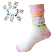 Весенне-летние носки ярких цветов с рисунком маленького кролика для детей, носки для девочек, 10 шт. = 5 пар, детские носки для девочек 3-10 лет