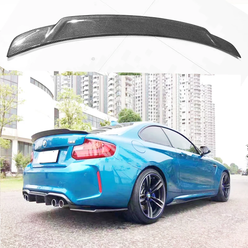 

F87 M2 TMC Style Carbon Fiber Rear Roof Trunk Spoiler Window Wing Car Sticker for BMW F87 M2 Original M Bumper 2014-2017