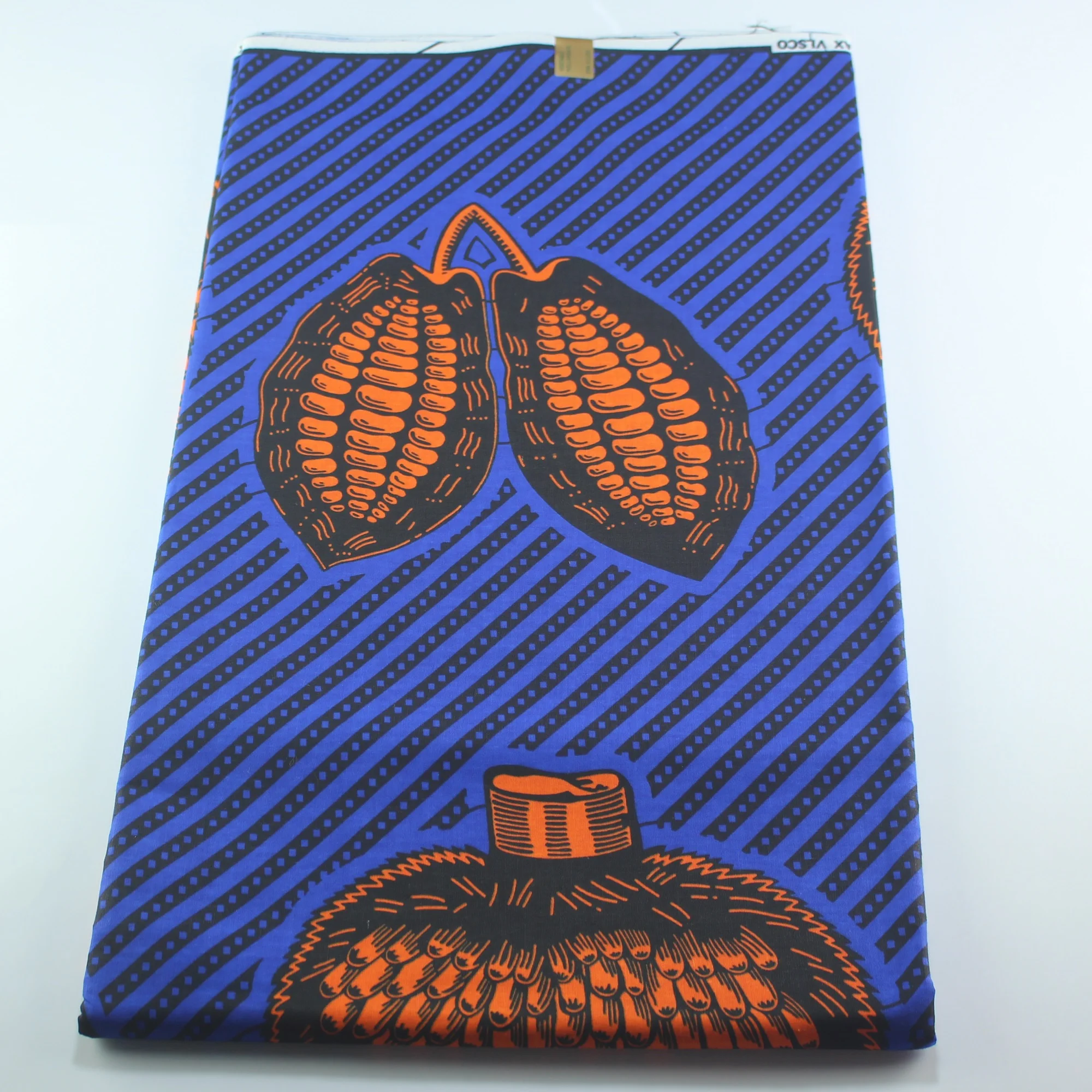 Синий популярный воск ткань Африканская восковая печать ткань для вечерние платья хлопчатобумажная ткань для шитья