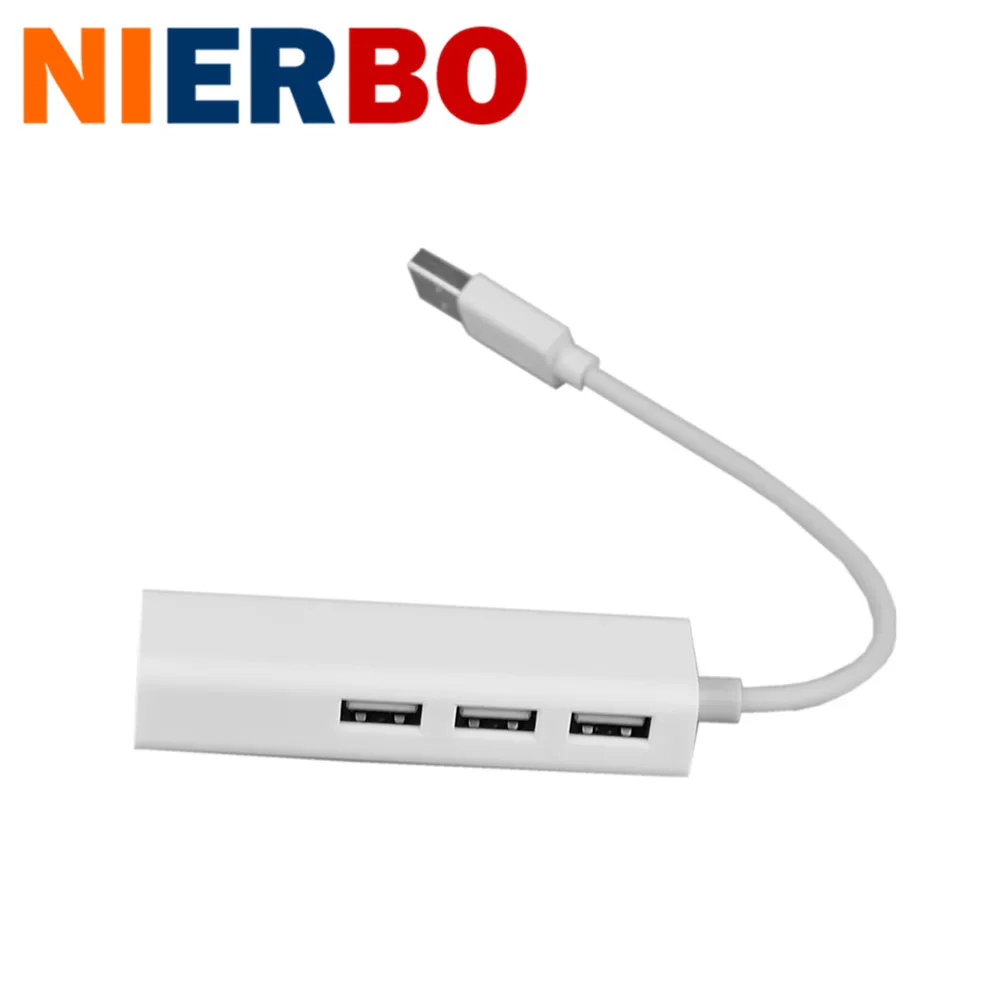 NIERBO 3 Port USB HUB Adapter for Projector use LAN Ethernet RJ45