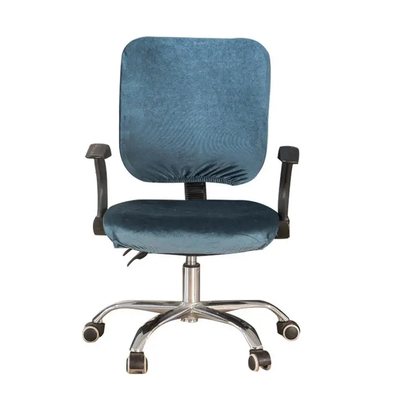 Прямая продукт поворотный компьютерный Чехол для стула тянущийся офисный стул протектор сиденья Декор - Цвет: Blue