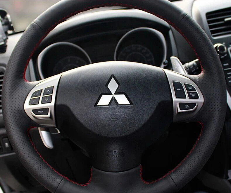 Для Mitsubishi Lancer EX Outlander ASX Pajero Sport Colt автомобильные аксессуары Микро волокно Leathe Ручное шитье чехол на руль