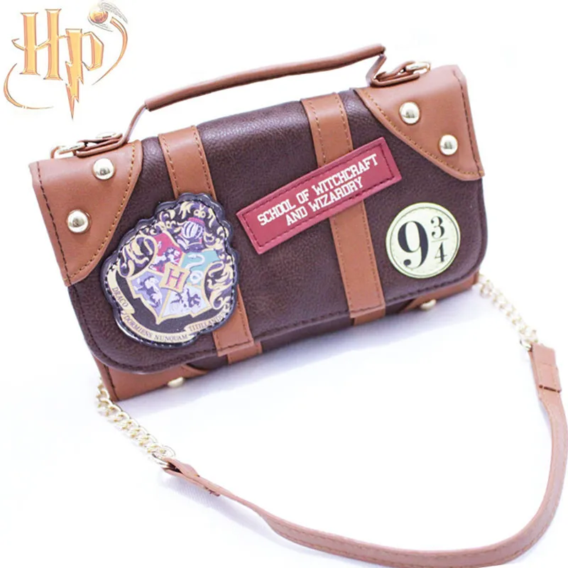 

Harry Potter Wallet Bag Hogwarts PU School Badge Wallet Package Collectibles Shoulder bag Handbags Halloween Gifts