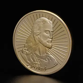 

Commemorative Coin Jesus Saying Bless Silver Gold Collection Souvenir Art Gifts Craft Collectible