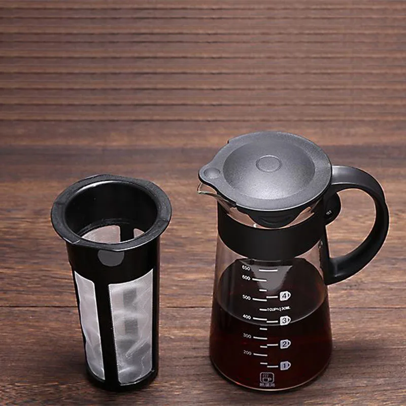 Портативный пластиковый чайник для напитков со льдом для кофе/чая