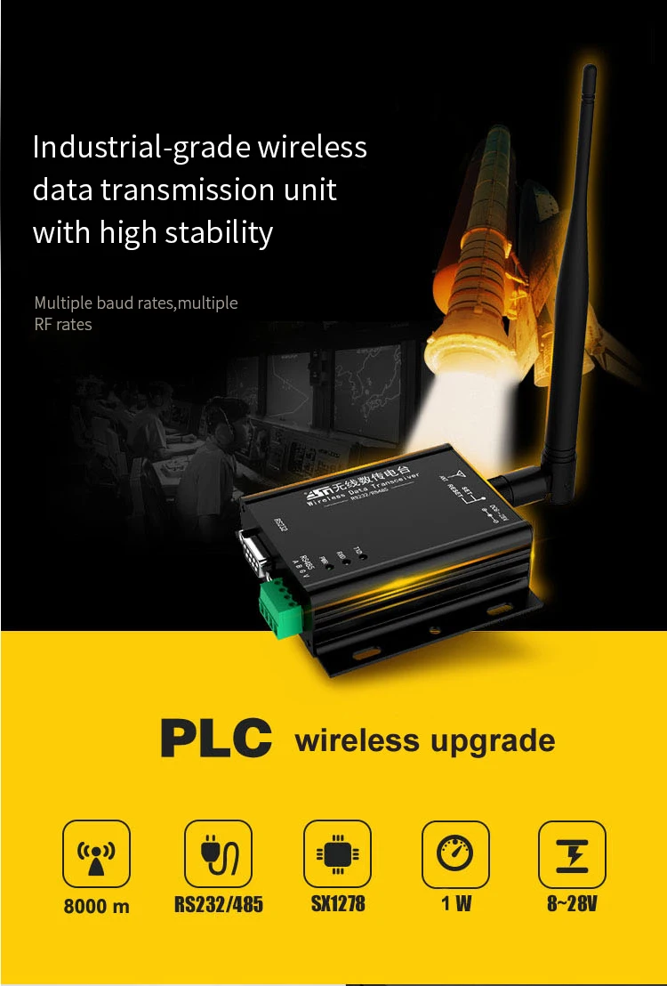 8km 433m Fec Wireless Lora Dtu Sx1278 Rs485 Rs232 Wireless Ax5043 Transmitter And 433mhz Rf Receiver Module