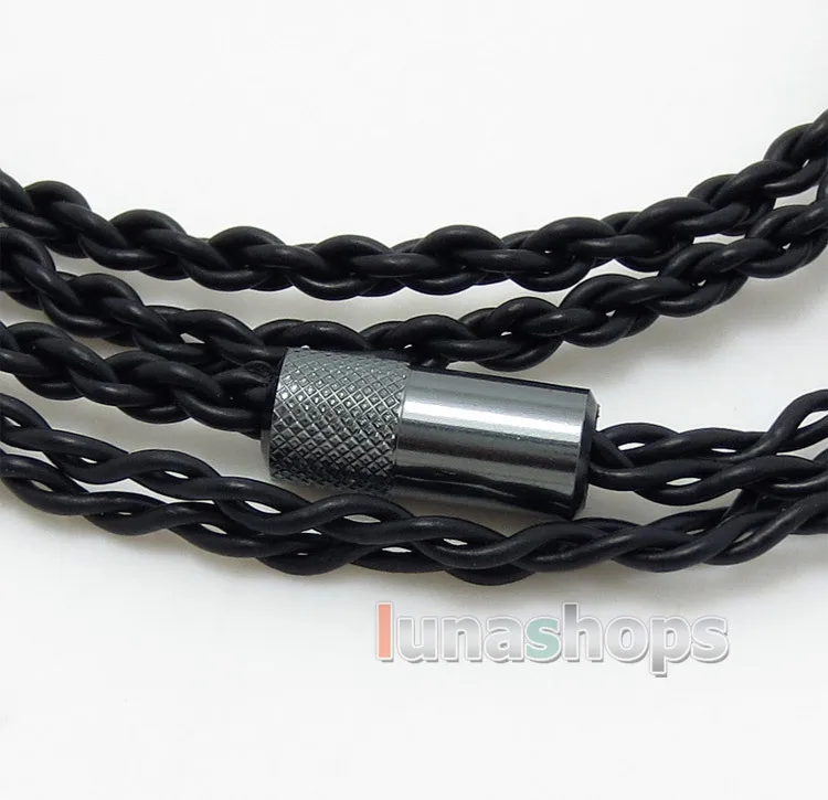 LN004702 Лучшая цена OFC мягкая кожа черный наушник кабель для Sennheiser IE8 IE80 IE8i|cable for