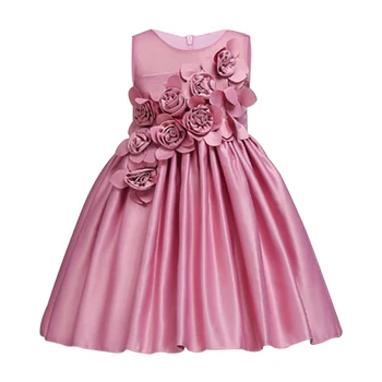 

2019 Girls Dress Kids Clothes Girls Party Dress Elegant Fashion Floral Children Princess Wedding Gowns Clothes for Girl 2-10yrs