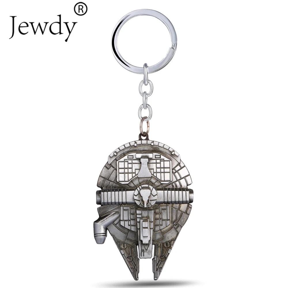 

Movie Star Wars Spaceship Millennium Falcon Star Destroyer Slave I Keychains Metal Keyring Key Chain Jewelry for Men Women