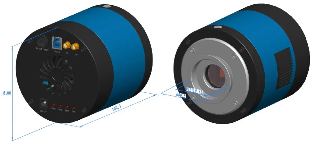 1.4MP USB3.0 долгое время экспозиции астрономическая телекопная охлаждающая CCD камера