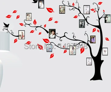 Nueva foto marco árbol 3D acrílico Pegatinas de pared casa decoración sala de lápiz Paredes decoración Adesivi Murali decoración de la casa