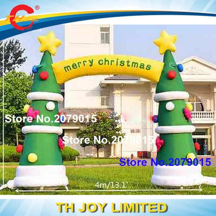 Free shipping inflatable christmas tree archway, portable inflatable