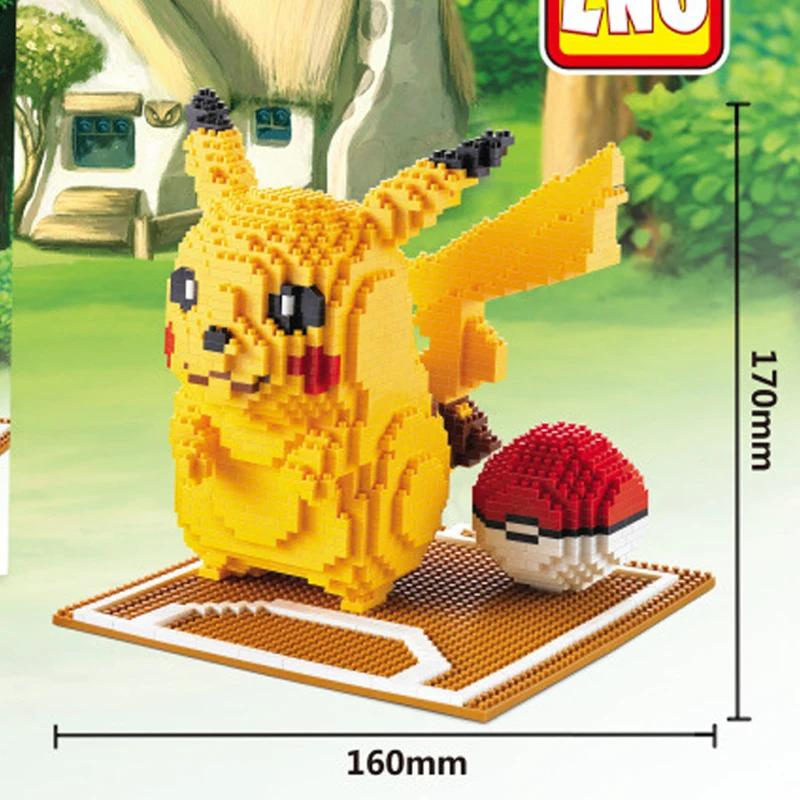 Новая игра Super Mario Luigi Yoshi Monster Fire Bee игрушка Пикачу DIY Мини здание алмаз нано