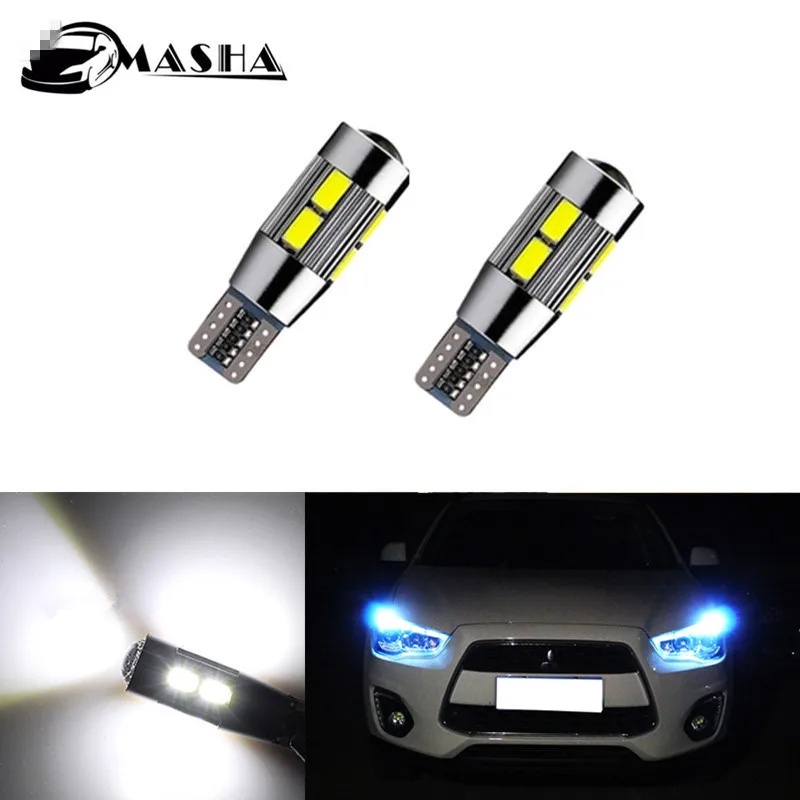 

2 X T10 LED W5W LED Car LED 12V Auto Lamp Clearance Light Parking For mitsubishi asx lancer 9 10 pajero outlander l200 colt gala