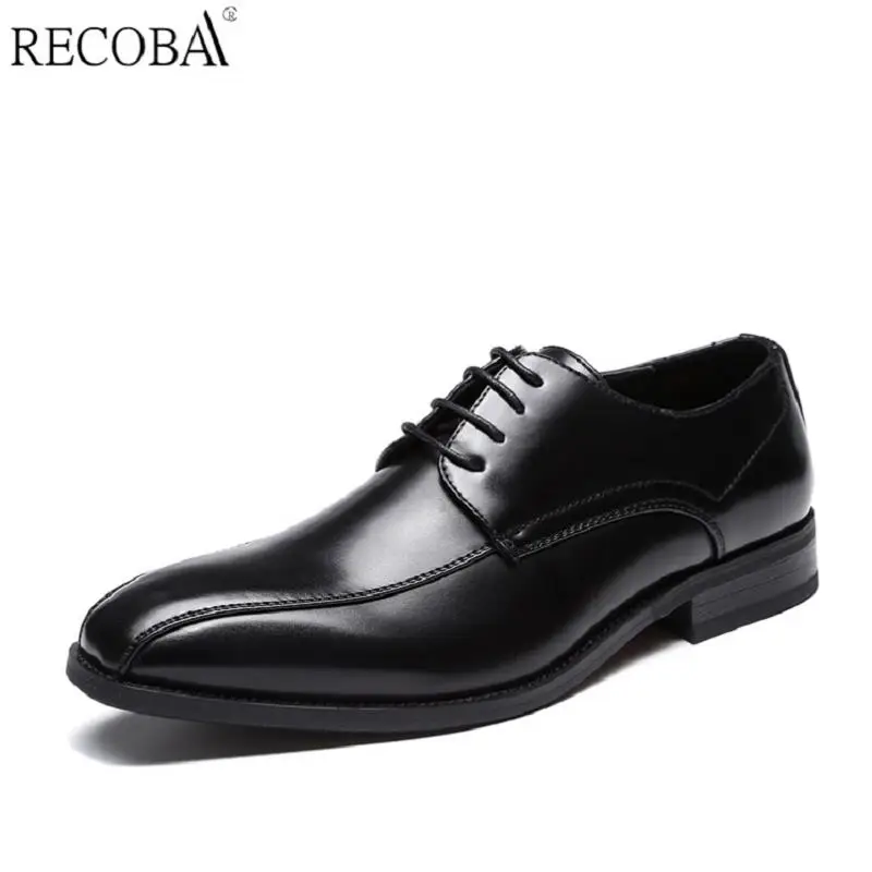 

2019 new fashion high-end design gentleman dress men's business casual leather men's single shoes wedding shoes wholesale and re