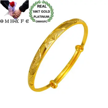 

OMHXFC Wholesale European Fashion Woman Bride Party Birthday Wedding Mother Gift Vintage Wide 18KT Gold Bracelet Bangle ES135