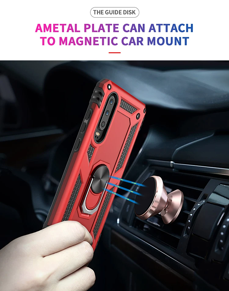 For Huawei P30 Pro case Holder Stand Armor Hybrid Magnetic Bracket Finger Ring Cover For For Huawei P30 Lite P Smart 2019 Case (13)