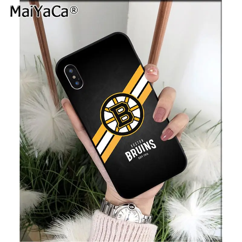 MaiYaCa Boston Bruins Силиконовый ТПУ мягкий черный чехол для телефона для iPhone 5 5Sx 6 7 7plus 8 8Plus X XS MAX XR